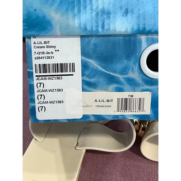 Jeffrey Campbell A-Lil-Bit Sandals in Cream Shiny 7 with box Womens flip flops - Picture 9 of 12